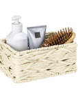 Vabriano Small Woven Storage Box Cream - HOME STORAGE - Baskets and Totes - Soko and Co