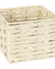 Vabriano Square Woven Storage Box Cream - HOME STORAGE - Baskets and Totes - Soko and Co