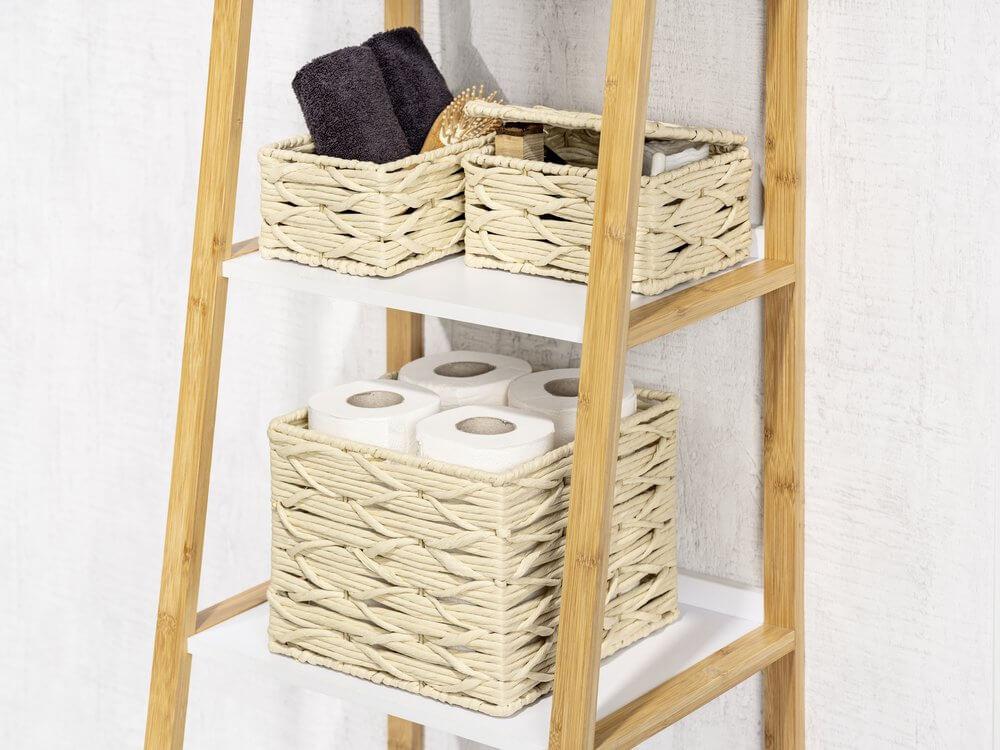 Vabriano Square Woven Storage Box Cream - HOME STORAGE - Baskets and Totes - Soko and Co