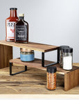 Vali 2 Tier Acacia Wood Kitchen & Pantry Shelf - KITCHEN - Shelves and Racks - Soko and Co