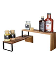 Vali 2 Tier Acacia Wood Kitchen & Pantry Shelf - KITCHEN - Shelves and Racks - Soko and Co