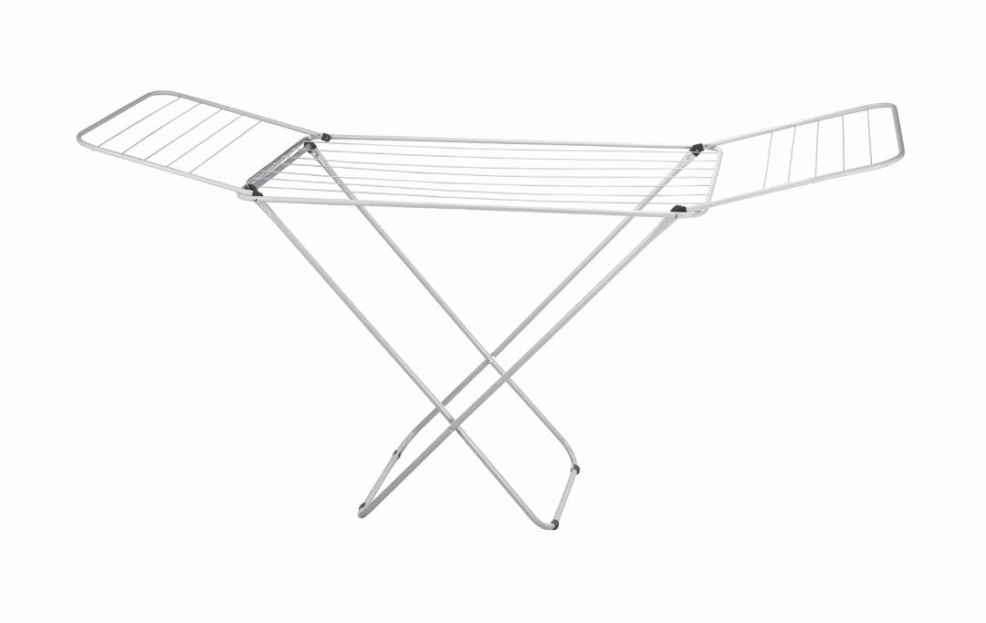 Wide X-Frame Winged Clothes Airer White - LAUNDRY - Airers - Soko and Co