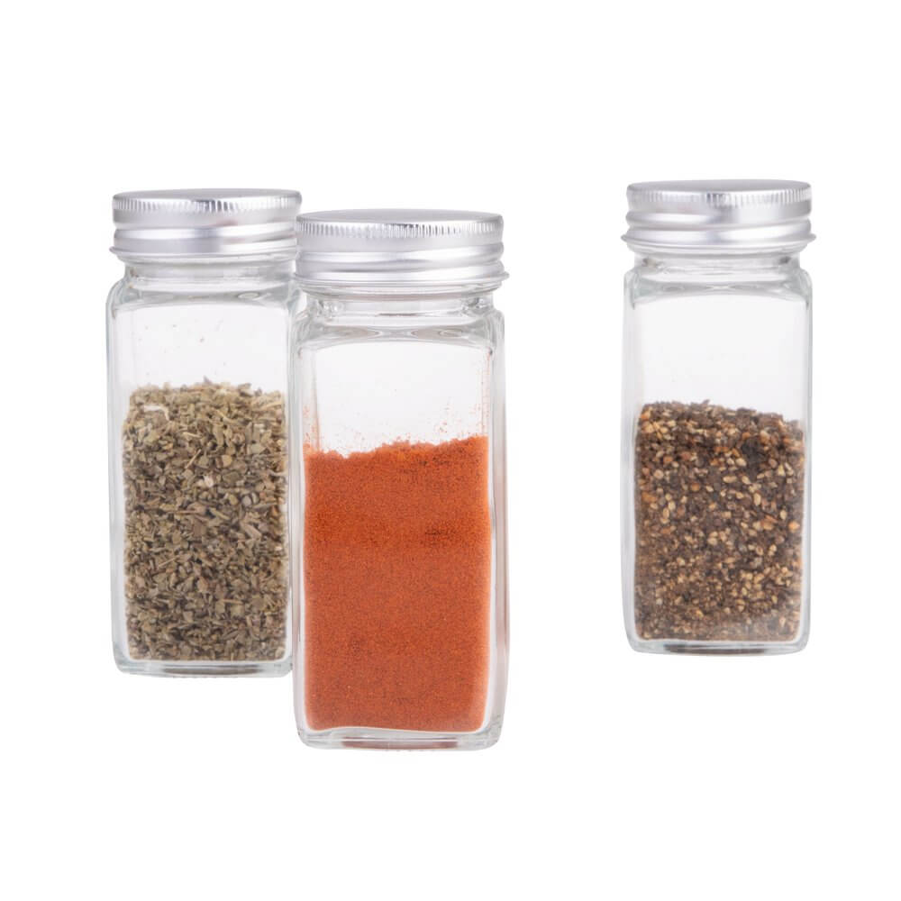 115ml Square Glass Spice Jar - KITCHEN - Food Containers - Soko and Co