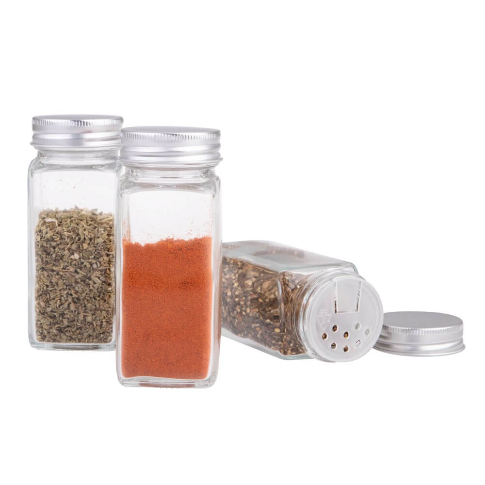 115ml Square Glass Spice Jar - KITCHEN - Food Containers - Soko and Co