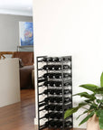 12 Bottle Slim Stackable Wine Rack Matte Black - WINE - Wine Racks - Soko and Co