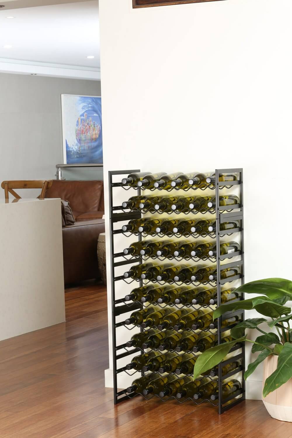 12 Bottle Wide Stackable Wine Rack Matte Black - WINE - Wine Racks - Soko and Co