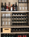 12 Bottle Wide Stackable Wine Rack Matte Black - WINE - Wine Racks - Soko and Co