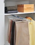 12 Rail Pull Out Wardrobe Pant Rack - WARDROBE - Storage - Soko and Co