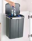 12L Over Cabinet Door Kitchen Rubbish Bin Grey - KITCHEN - Bins - Soko and Co