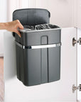 12L Over Cabinet Door Kitchen Rubbish Bin Grey - KITCHEN - Bins - Soko and Co