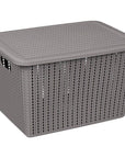 15L Knitted Storage Box Grey - HOME STORAGE - Plastic Boxes - Soko and Co