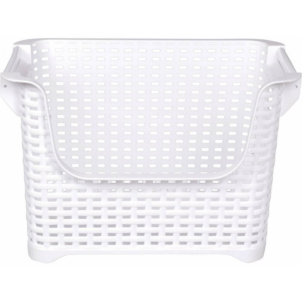 18L Woven Stackable Vegetable Basket White - KITCHEN - Fridge and Produce - Soko and Co