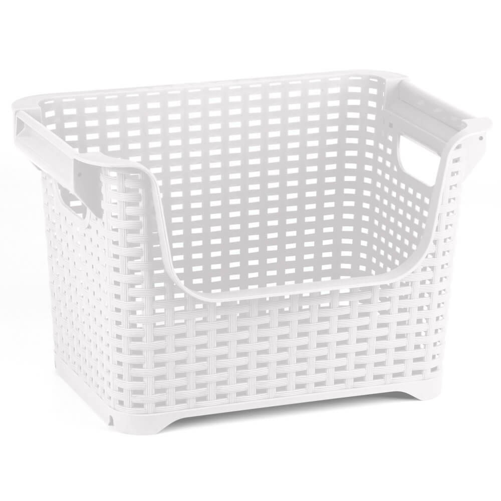 18L Woven Stackable Vegetable Basket White - KITCHEN - Fridge and Produce - Soko and Co