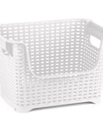 18L Woven Stackable Vegetable Basket White - KITCHEN - Fridge and Produce - Soko and Co