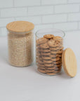 1.25L Round Glass Pantry Container with Bamboo Lid - KITCHEN - Food Containers - Soko and Co