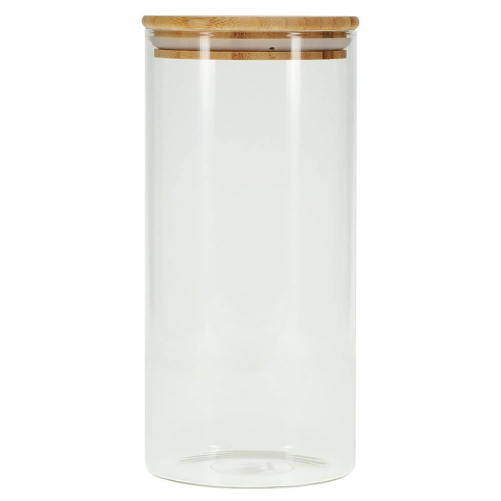 1.25L Round Glass Pantry Container with Bamboo Lid - KITCHEN - Food Containers - Soko and Co