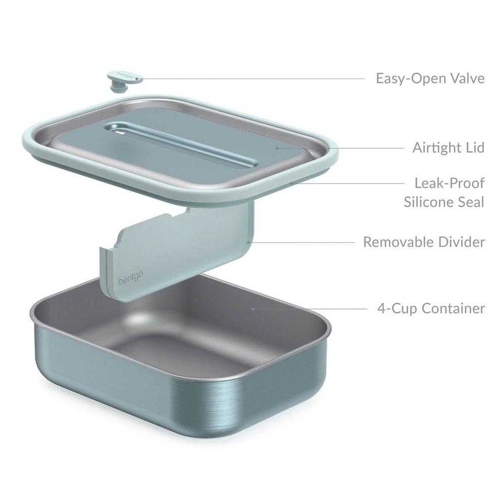 1.2L Stainless Steel Lunch Box Aqua - LIFESTYLE - Lunch - Soko and Co