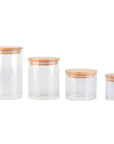 1L Round Glass Pantry Container with Bamboo Lid - KITCHEN - Food Containers - Soko and Co