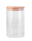 1L Round Glass Pantry Container with Bamboo Lid - KITCHEN - Food Containers - Soko and Co