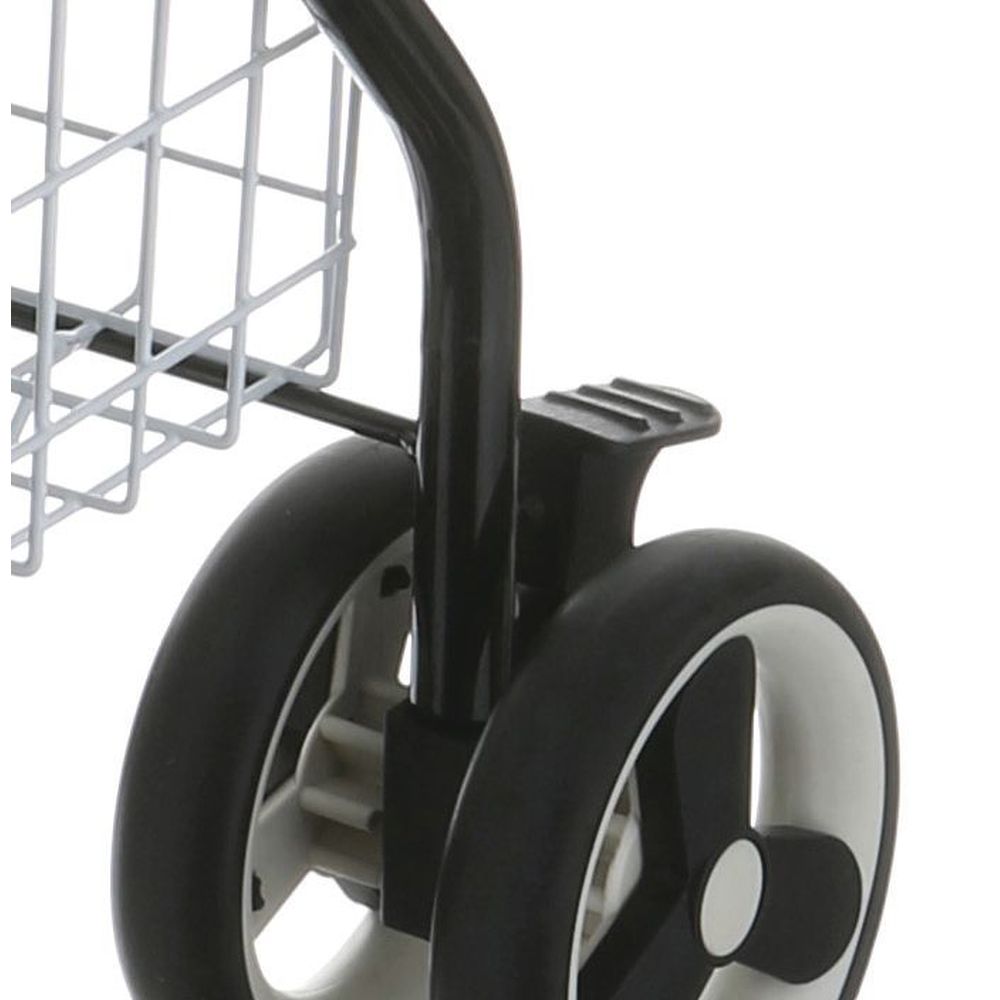 2 Tier All Purpose Laundry Basket Trolley Black & White - LAUNDRY - Baskets and Trolleys - Soko and Co