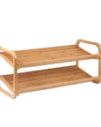 2 Tier Bamboo Shoe Rack - WARDROBE - Shoe Storage - Soko and Co