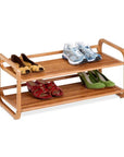 2 Tier Bamboo Shoe Rack - WARDROBE - Shoe Storage - Soko and Co