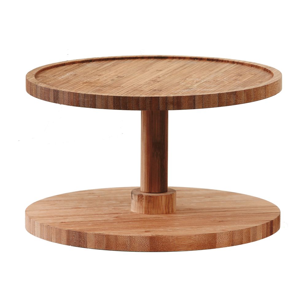 2 Tier Bamboo Turntable - KITCHEN - Shelves and Racks - Soko and Co