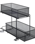 2 Tier Mesh Pull Out Pantry Drawer Black - KITCHEN - Shelves and Racks - Soko and Co