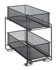 2 Tier Mesh Pull Out Pantry Drawer Black - KITCHEN - Shelves and Racks - Soko and Co