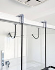 2 Tier Zinc Plated Over Door Shower Caddy Matte Black - BATHROOM - Shower Caddies - Soko and Co