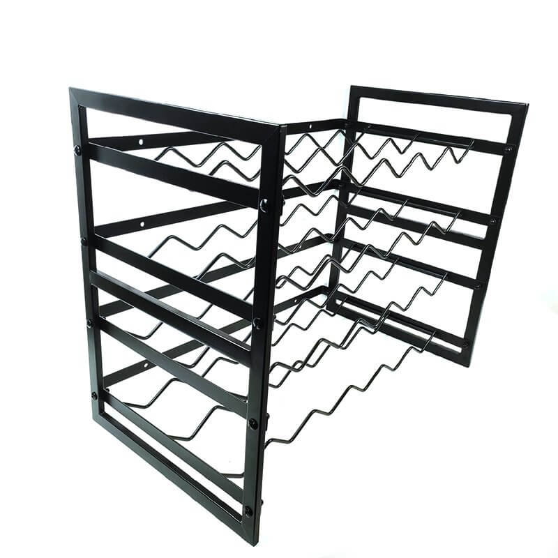 24 Bottle Wide Stackable Wine Rack Matte Black - WINE - Wine Racks - Soko and Co