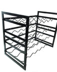 24 Bottle Wide Stackable Wine Rack Matte Black - WINE - Wine Racks - Soko and Co