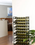 24 Bottle Wide Stackable Wine Rack Matte Black - WINE - Wine Racks - Soko and Co