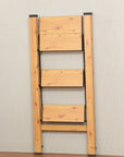 3 Step Aluminium Wood Grain Step Ladder - LAUNDRY - Ladders - Soko and Co