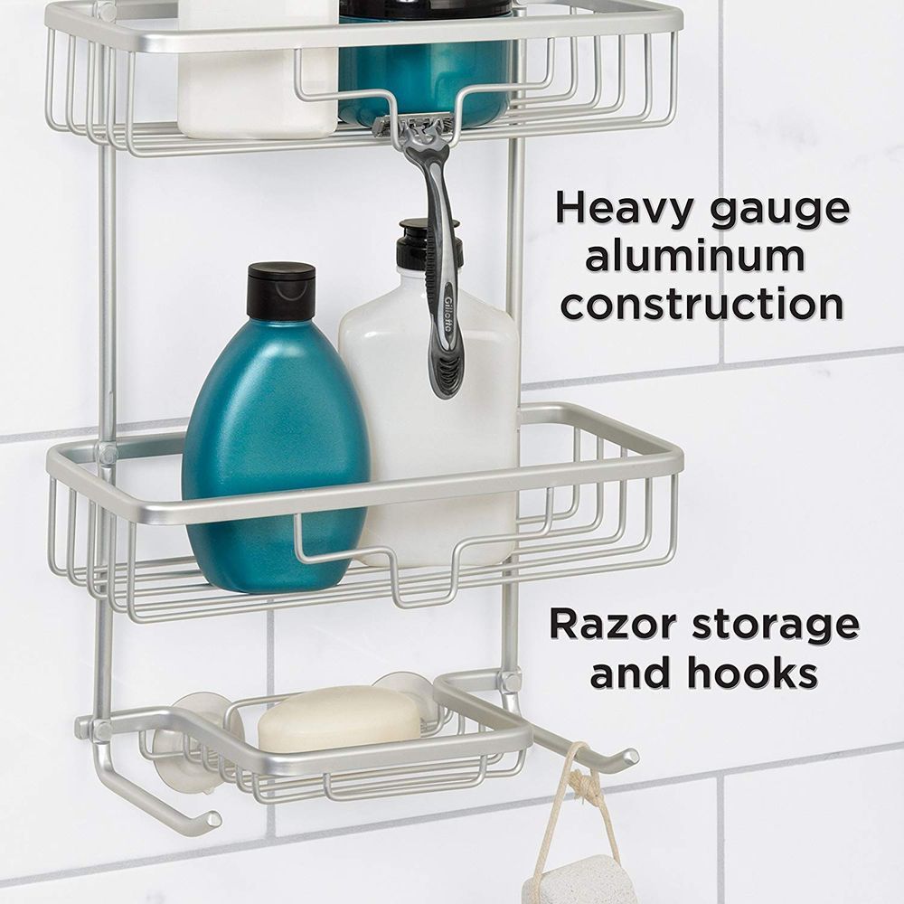 3 Tier Aluminium Over Door Shower Caddy - BATHROOM - Shower Caddies - Soko and Co