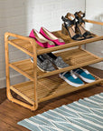 3 Tier Bamboo Shoe Rack - WARDROBE - Shoe Storage - Soko and Co