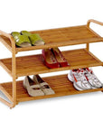 3 Tier Bamboo Shoe Rack - WARDROBE - Shoe Storage - Soko and Co