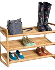 3 Tier Bamboo Shoe Rack - WARDROBE - Shoe Storage - Soko and Co