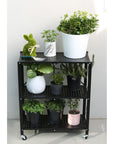 3 Tier Collapsible Shelving Unit Black Metal - HOME STORAGE - Shelves and Cabinets - Soko and Co