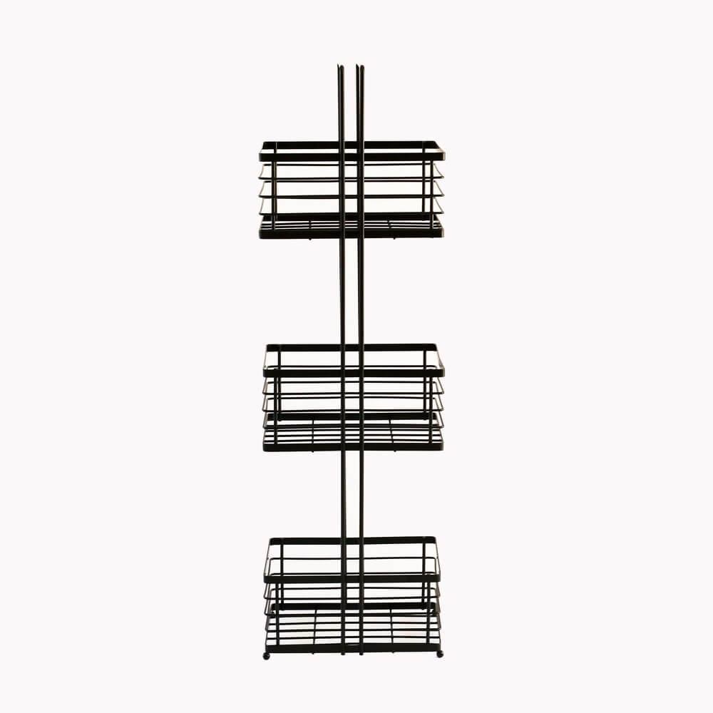 3 Tier Freestanding Shower Caddy Matte Black - BATHROOM - Shower Caddies - Soko and Co