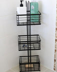 3 Tier Freestanding Shower Caddy Matte Black - BATHROOM - Shower Caddies - Soko and Co