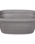 37L Knitted Laundry Basket Grey - LAUNDRY - Baskets and Trolleys - Soko and Co