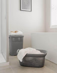 37L Knitted Laundry Basket Grey - LAUNDRY - Baskets and Trolleys - Soko and Co