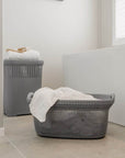 37L Knitted Laundry Basket Grey - LAUNDRY - Baskets and Trolleys - Soko and Co