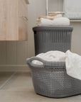 37L Knitted Laundry Basket Grey - LAUNDRY - Baskets and Trolleys - Soko and Co