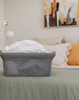 37L Knitted Laundry Basket Grey - LAUNDRY - Baskets and Trolleys - Soko and Co