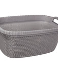 37L Knitted Laundry Basket Grey - LAUNDRY - Baskets and Trolleys - Soko and Co