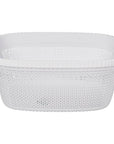 37L Knitted Laundry Basket White - LAUNDRY - Baskets and Trolleys - Soko and Co