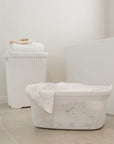 37L Knitted Laundry Basket White - LAUNDRY - Baskets and Trolleys - Soko and Co