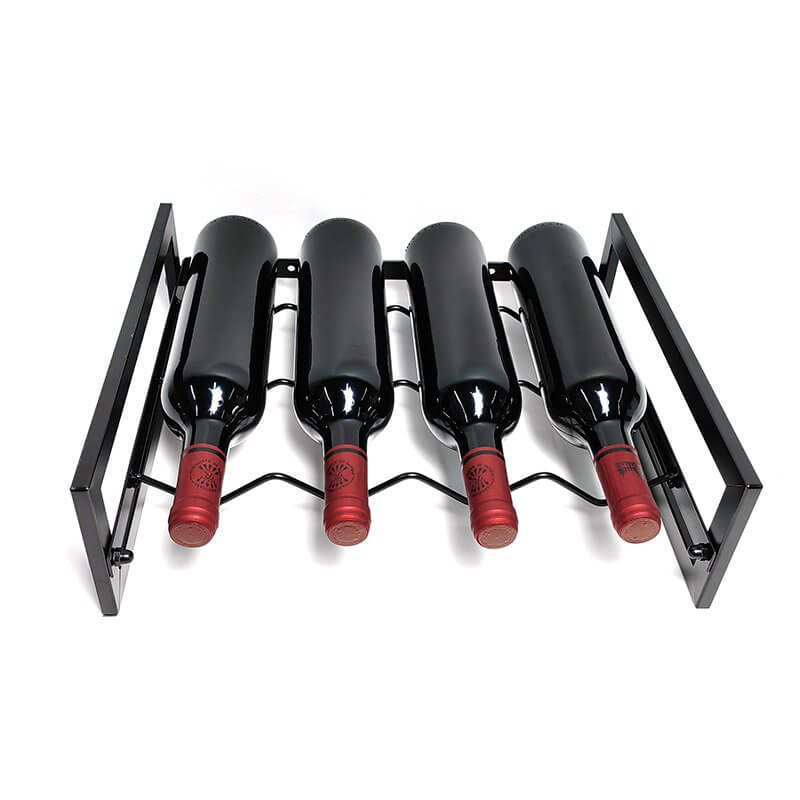 4 Bottle Slim Stackable Wine Rack Matte Black - WINE - Wine Racks - Soko and Co